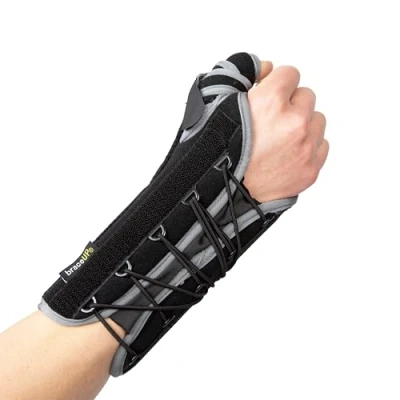 Afbeelding van BraceUP Quick Wrap Pols en Duimbrace polsbrace met duimsteun voor duimspalk, Dequervains tendinitis duimstabilisator (rechterhand)