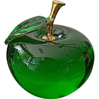 Afbeelding van Ericetion Art Glas Beeldjes Groene Appel Ornamenten Sculptuur voor Thuis, Kantoor, Boekenplank Moderne Decoratie