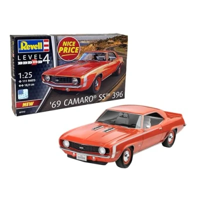 Afbeelding van 1:25 Revell 07712 1969 Camaro Car SS 396 Plastic Modelbouwpakket