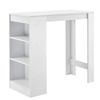 Afbeelding van Bartafel met 3 planken 110x50x103 cm wit