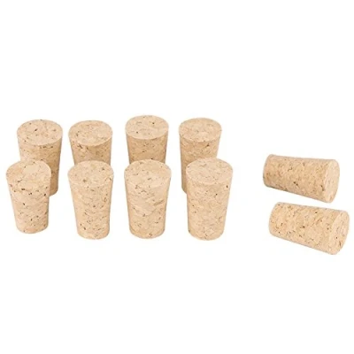 Afbeelding van 10 stuks natuurlijk tapered kurk hout wijn/bier flessendop premium voor de wijnproductie handwerk Small