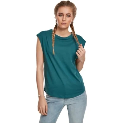 Afbeelding van Urban Classics Ladies Basic Shaped TEE Tshirt basic, Dames, Maat: XXL, Teal