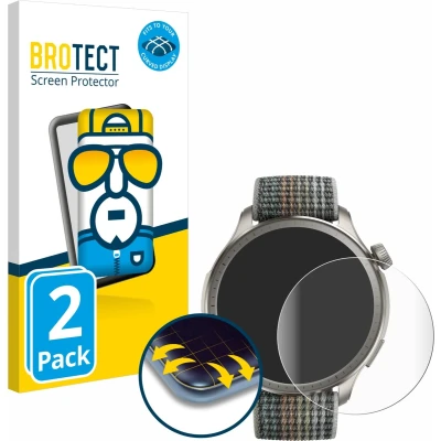 Afbeelding van BROTECT Full Cover Screen Protector voor Huami Amazfit Balance (2 Stuks) Schermbeschermer, 3D Curved
