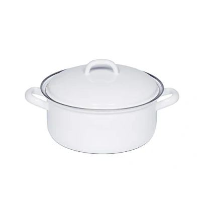 Afbeelding van Riess, 0126 033, braadpan met deksel 12, CLASSIC wit, diameter 12 cm, inhoud 0,5 liter, hoogte 10 email, inductie