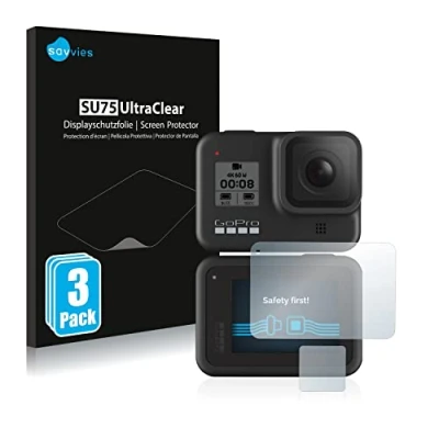 Afbeelding van Savvies Screenprotector voor GoPro Hero 8 Black Folie Beschermfolie transparant (6 Stuks)