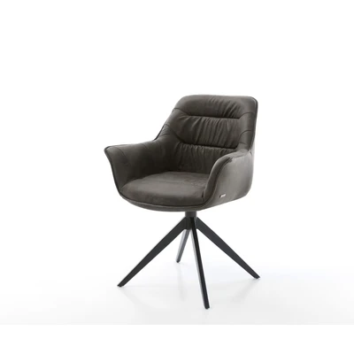 Afbeelding van Draaistoel Kaira Flex kruisframe breed zwart antraciet vintage 360 draaibaar