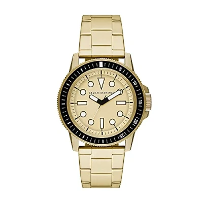 Afbeelding van Armani Exchange Leonardo Horloge goldcoloured, Heren, Maat: One Size, Gold coloured