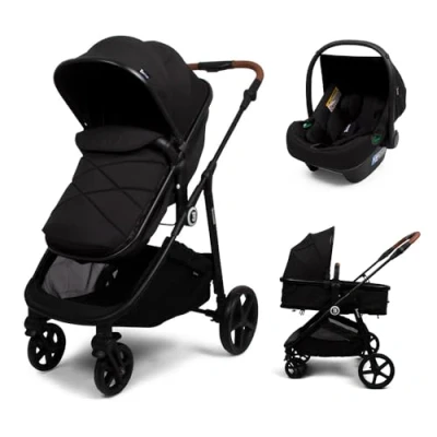 Afbeelding van Baninni 3 in 1 Multi Standen Kinderwagen met Autostoel Nelia Zwart