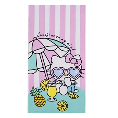 Afbeelding van Northwest Strandlaken, 30&quot; x 60&quot;, Hello Kitty Paraplu Drink
