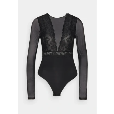 Afbeelding van Pieces Pcsicca Bodystocking Longsleeve, Dames, Maat: Small, Black