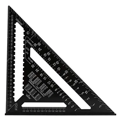 Afbeelding van 12 Inch Aluminiumlegering Driehoek Hoekvorm Vierkante Liniaal Precisie ingenieur Timmerman Houtbewerking Meting Meten Layout Tool Gradenboog Trammel