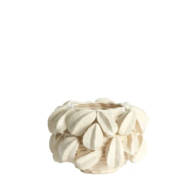 Afbeelding van Light &amp; Living Vaas CARAMBOLA 33.5x33x23cm Wit