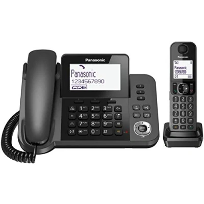 Afbeelding van Huistelefoon Panasonic KX TGF310 Wit Zwart Grijs
