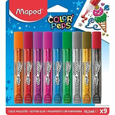 Afbeelding van Glitterlijm Maped Color&#039;Peps set á 9 kleuren