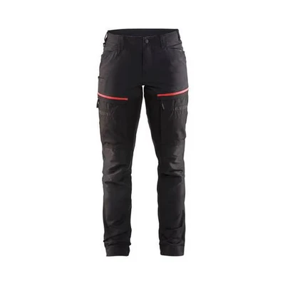 Afbeelding van Blaklader Servicewerkbroek met stretch voor dames 7166 1845 Zwart/Rood C48