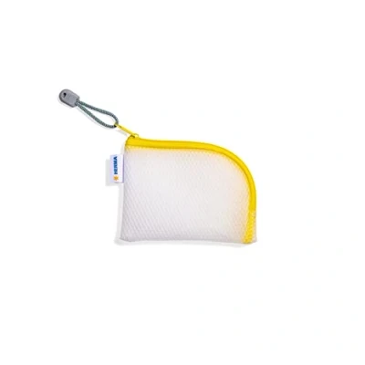 Afbeelding van HERMA 20252 Reisetui met ritssluiting, A7 formaat, geel, transparant, kleine transparante tas voor het toilet van de mobiele telefoon, kabels