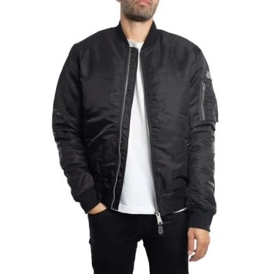 Afbeelding van Schott Airforcers Bomberjacks, Heren, Maat: Small, Black