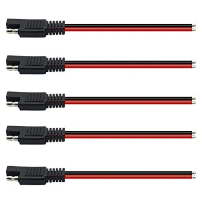 Afbeelding van PNGKNYOCN 12 V SAE connectorkabel. 14 AWG 15 cm 2 pins enkele stekker snelkoppelstekker autoverlengkabel voor motorfietsen, auto&#039;s, tractoren (5 pack)