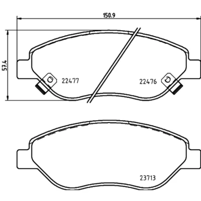 Afbeelding van Brembo Remblokset P 23 178