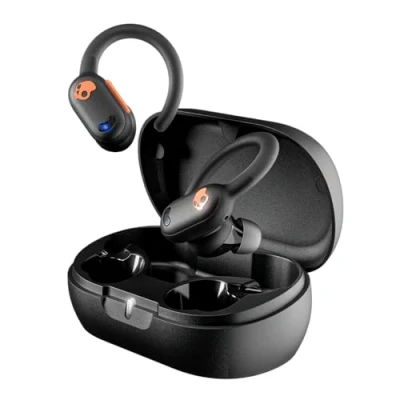 Afbeelding van Skullcandy Push ANC Active Draadloze in ear oordopjes met een accuduur van 58 uur, draadloos opladen, microfoon, ondersteuning voor iPhone/Android en Bluetooth apparaten True Black/Orange