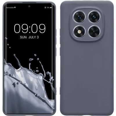 Afbeelding van kwmobile telefoonhoesje geschikt voor Xiaomi Redmi Note 14 Pro 5G / Poco X7 Hoesje smartphone Precisie camera uitsnede In blauwgrijs