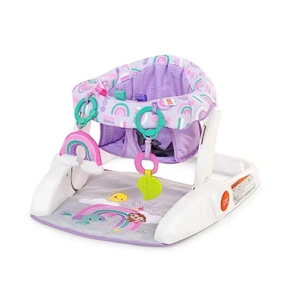 Afbeelding van Bright Starts Leren zitstoel met 2 posities voor baby&#039;s speelgoed, uniseks, 4 12 maanden, paars paradijs