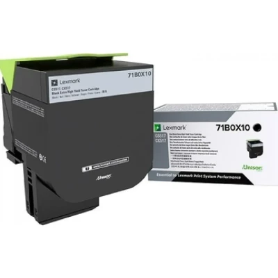 Afbeelding van Lexmark 71B0X10 tonercartridge 1 stuk(s) Origineel Zwart