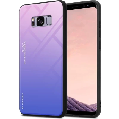 Afbeelding van Cadorabo Hoesje geschikt voor Samsung Galaxy S8 PLUS in ROZE BLAUW Tweekleurige beschermhoes TPU silicone Case Cover