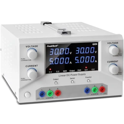 Afbeelding van Peaktech 6191 Labo voeding 2x 0 30 V / 5 A DC