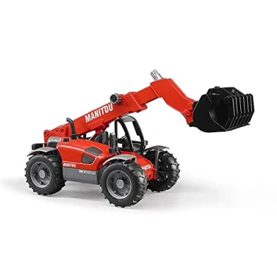 Afbeelding van bruder 02125 Manitou telescooplader MLT 633, voertuigen, bouwvoertuig, bouwmachine, heftruck, wiellader, speelgoed