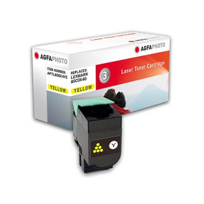 Afbeelding van APTL800X4YE AP LEXMARK 80C0X40 CX toner geel rebuilt 4000pagina&#039;s