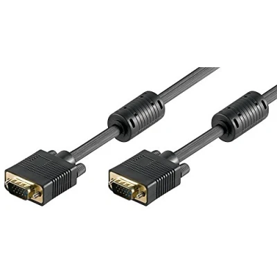 Afbeelding van Goobay 50490 Monitorkabel Full HD SVGA, goud, zwart, 5 m lengte