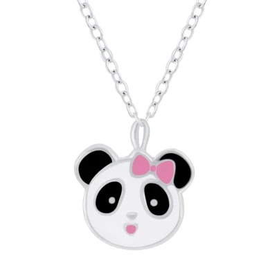 Afbeelding van JoyS Zilveren Panda hanger met ketting 36 cm + 5 Pandabeer