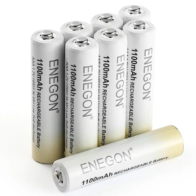 Afbeelding van ENEGON Oplaadbare AAA batterijen (8 stuks), 1100 mAh ultra krachtige 1,2 V Ni Mh, lange levensduur, ideaal voor je dagelijkse en buitenapparaten, geleverd in een milieuvriendelijke doos