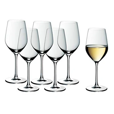 Afbeelding van WMF Easy Plus Wijnglazen, witte wijn, set van 6, wijnglas, 390 ml, kristalglas, vaatwasmachinebestendig, transparant