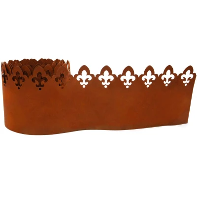 Afbeelding van UNUS GARDEN Gazonrand, metaal, roestlook, ornamentlook, bloembedomranding, 21 x 500 cm