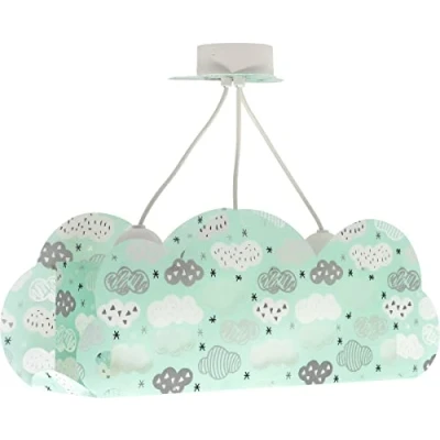 Afbeelding van Dalber Kinder hanglamp plafondlamp kinderkamer kinderlamp Cloud wolk groene