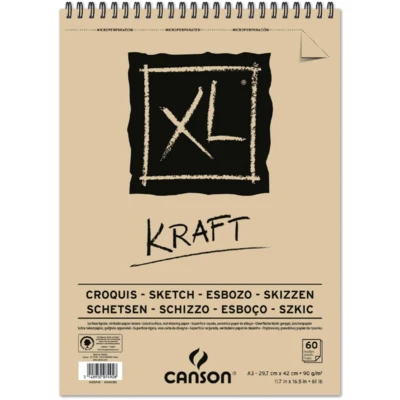 Afbeelding van Schetsblok Canons XL Kraft A3 spiraal 60v 90gr
