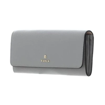 Afbeelding van FURLA Leren Portemonnee Camelia Continental Wallet Cenere Lichtgrijs