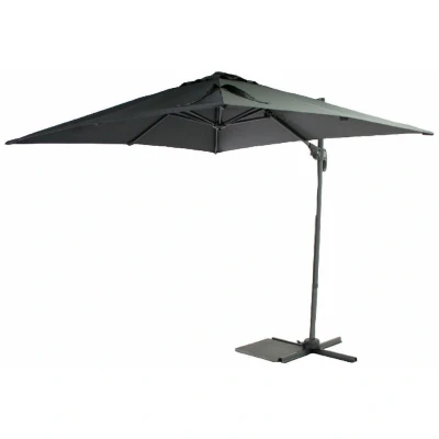 Afbeelding van SenS line Honolulu parasol + parasolvoet 250x250 cm antraciet Stof
