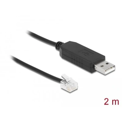 Afbeelding van Delock Adapterkabel USB Type A aan Periodieke RS 232 RJ12 met ESD Bes