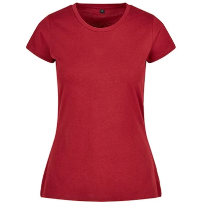 Afbeelding van Damesshirt &#039;Basic Tee&#039; met ronde hals Burgundy 3XL