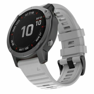 Afbeelding van Siliconen bandje Grijs Garmin Quatix 8 51mm
