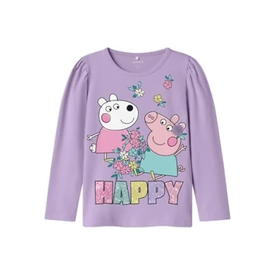 Afbeelding van Name it Longsleeve voor kinderen, Maat: 98, Orchid bloom
