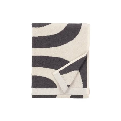Afbeelding van Marimekko Melooni handdoek 50x70 Charcoal off white