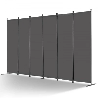 Afbeelding van VEVOR scheidingswand 311cm 6 panelen kantoor privacyscherm grijs