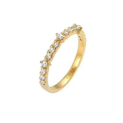 Afbeelding van Elli Classic LOOK Ring goldcoloured, Dames, Maat: 54, Gold coloured
