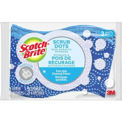 Afbeelding van Scotch Brite 3 Sponzen, Blauw Non Scratch, 1x3
