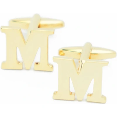 Afbeelding van Manchetknopen Letters Initialen Letter M Goudkleurig