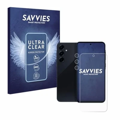 Afbeelding van Savvies Screenprotector voor Samsung Galaxy A55 5G (Voor+Camera) Folie Beschermfolie transparant (18 Stuks)